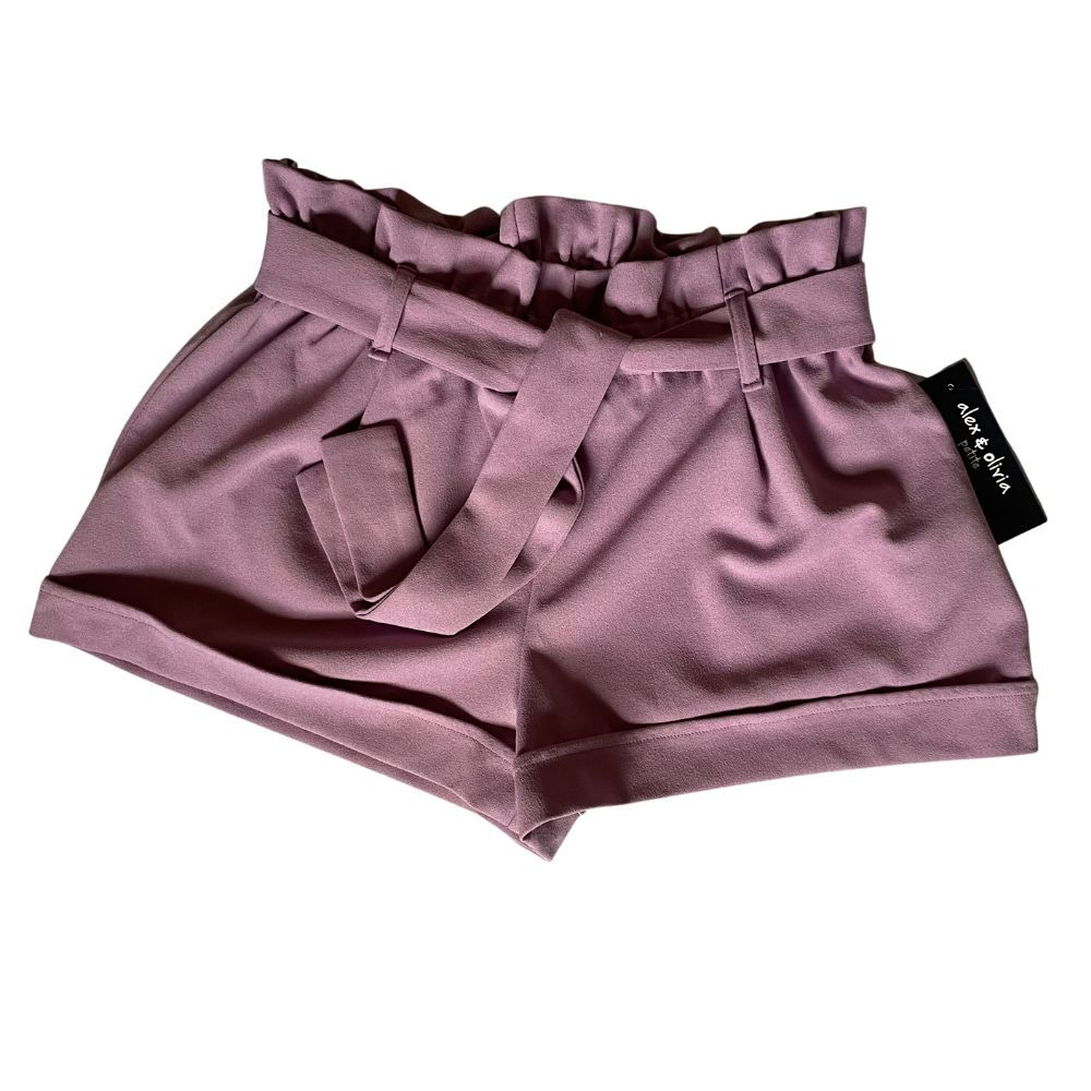 Alex & Olivia Womens High-Rise Shorts Size Med P Lavender Elastic Waist Festival